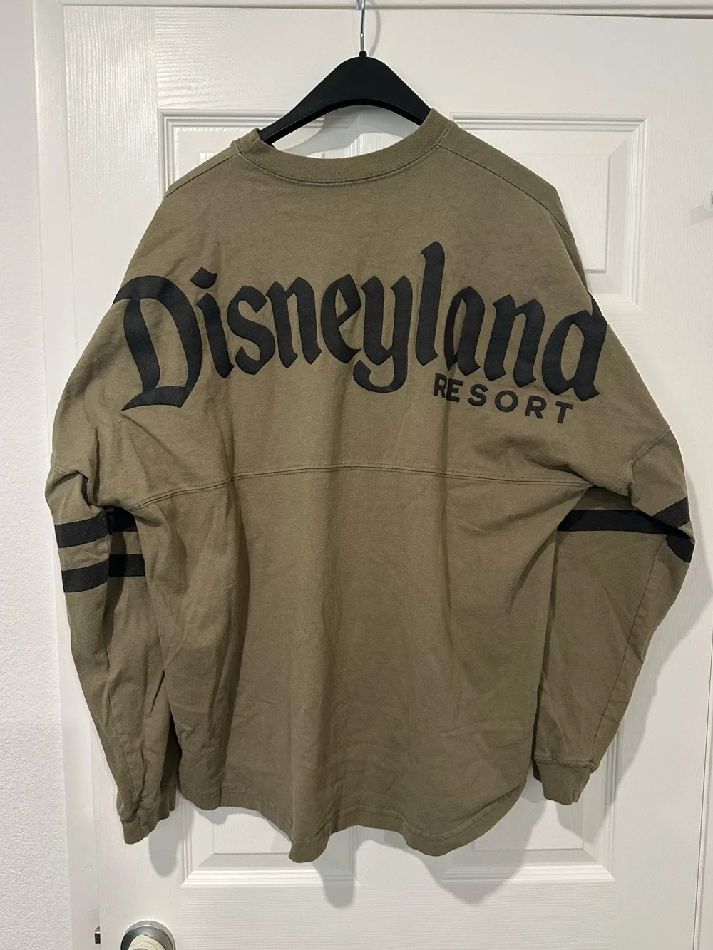 Disney Jersey Men’s Olive Green Long-Sleeve Crewneck Shirt